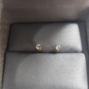 Gold Tone Stud Earring Womens Teens Girls Costume Fashion Jewelry Rhinestone